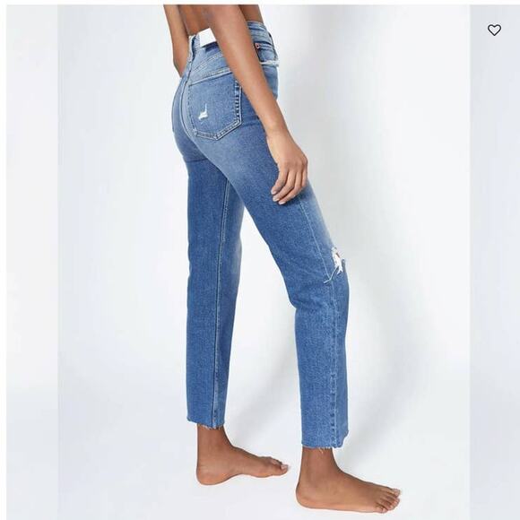 RE/DONE Ultra High Rise Stove Pipe Vintage Indigo Destroy Size 25 - Picture 3 of 14